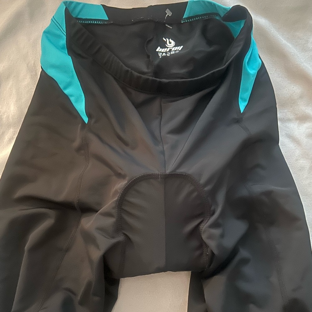 Beroy Black and Teal Cycling Shorts